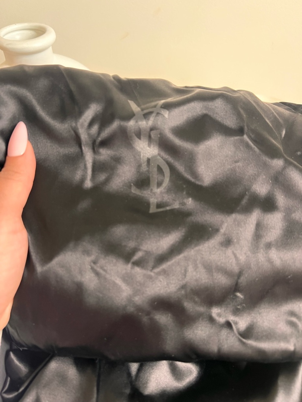 Yves Saint Laurent Black Patent & Leather Knotted Peep-Toe Heels - Picture 4 of 5